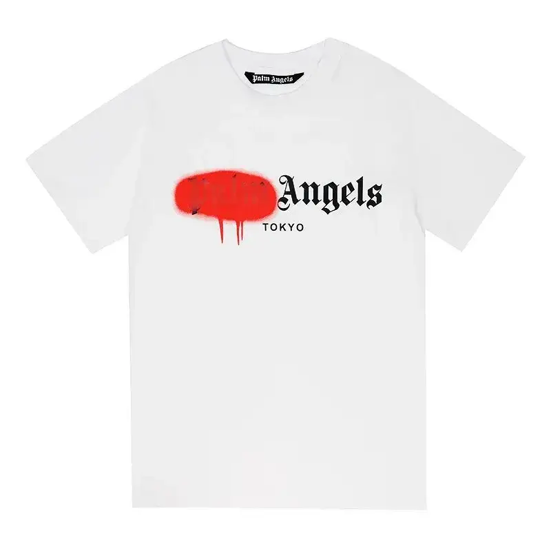 Palm Angels Monogram NY Spray Tee — 2197 white red colorway — USFans Spreadsheet photo