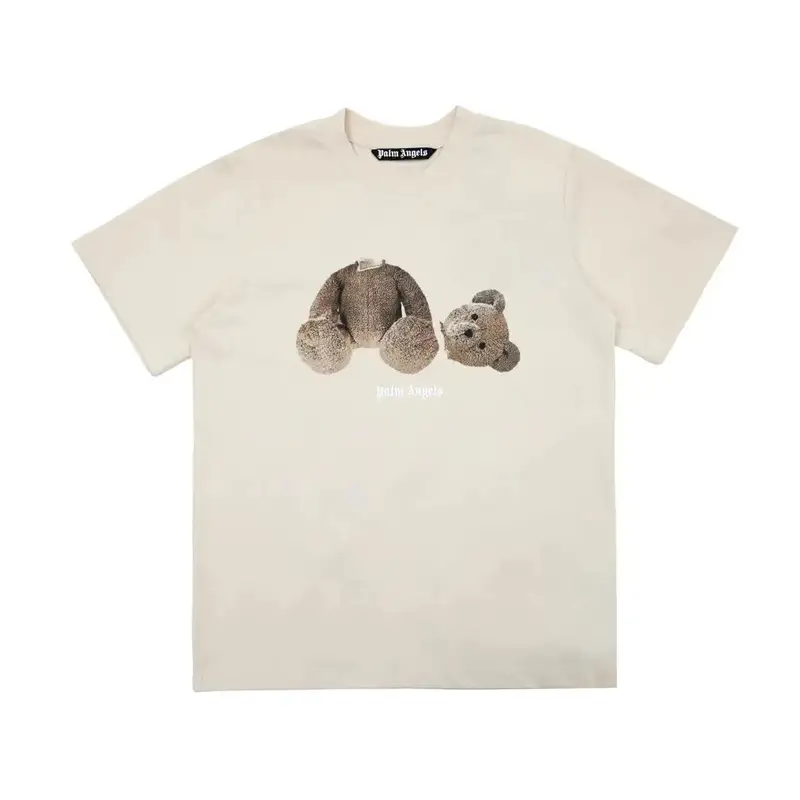 Palm Angels Monogram NY Spray Tee — 667 beige colorway — USFans Spreadsheet photo