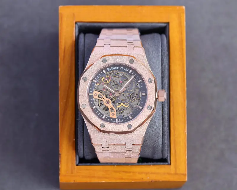Shiny Audemars Piguet Skeleton Watch — Rose Gold Shell-Black Plate Steel Belt colorway — USFans Spreadsheet photo