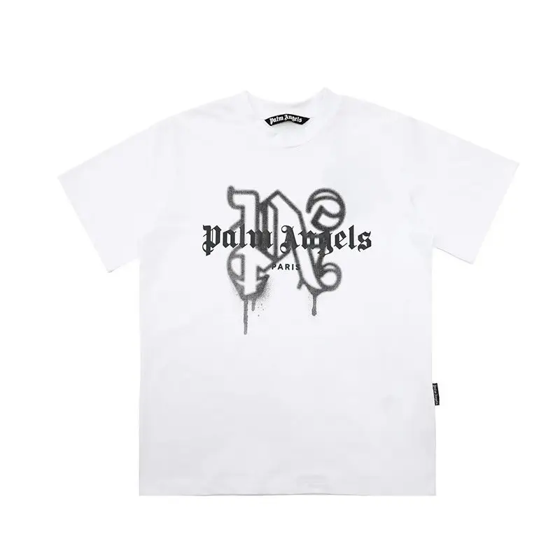 Palm Angels Monogram NY Spray Tee — 2273 black word black colorway — USFans Spreadsheet photo