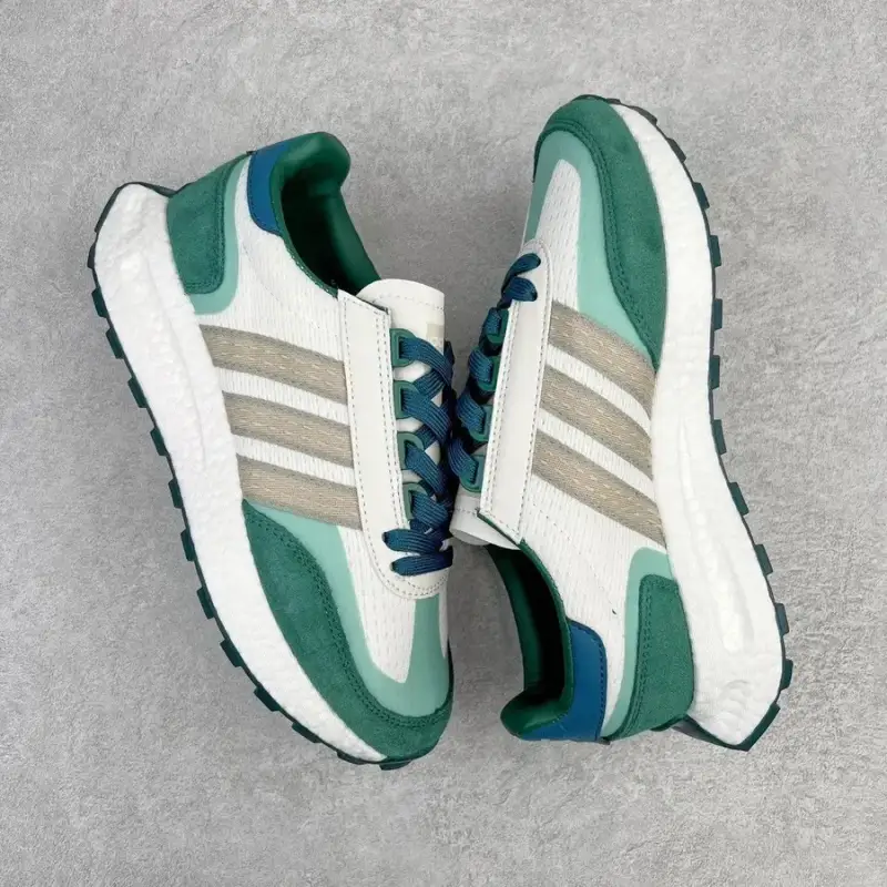 Adidas Originals Retropy E5 Shoes — White Blue Green colorway — Kakobuy Spreadsheet photo