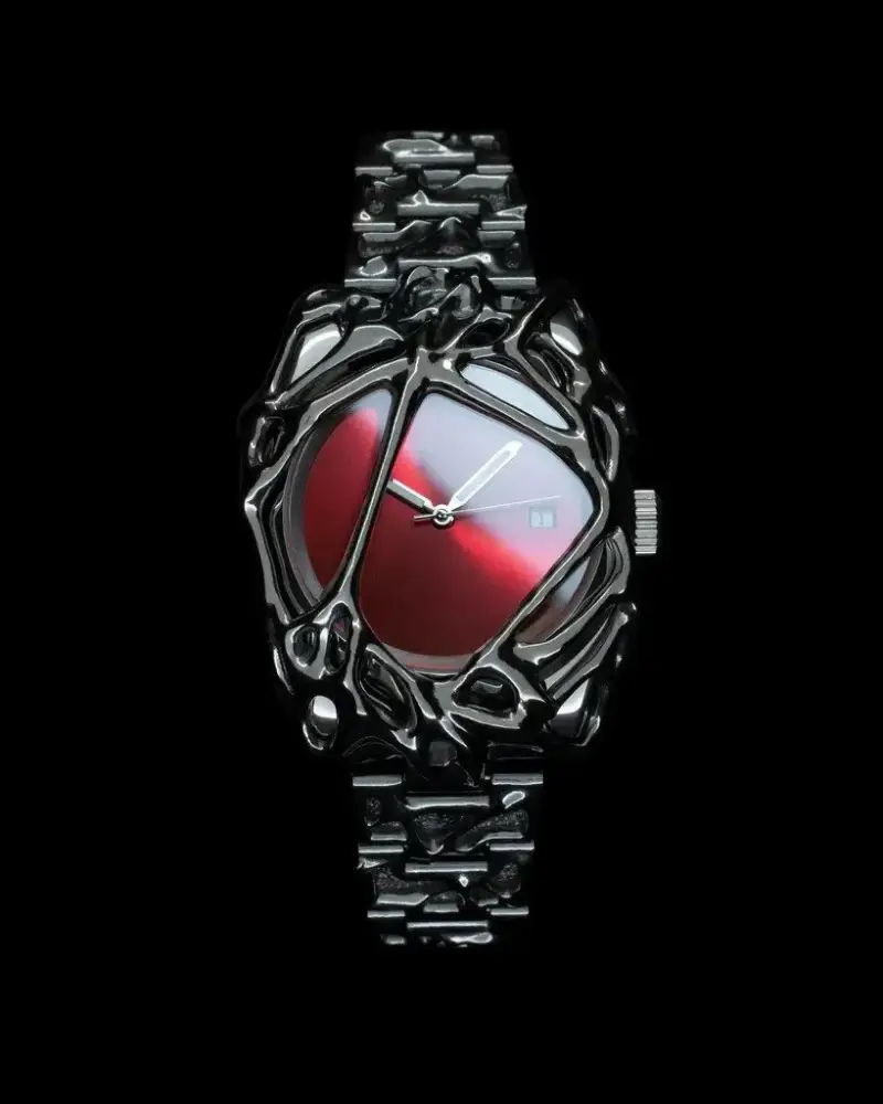 Kiosk Watch — Psychedelic Red [Send Sterling Silver Cu colorway — USFans Spreadsheet photo