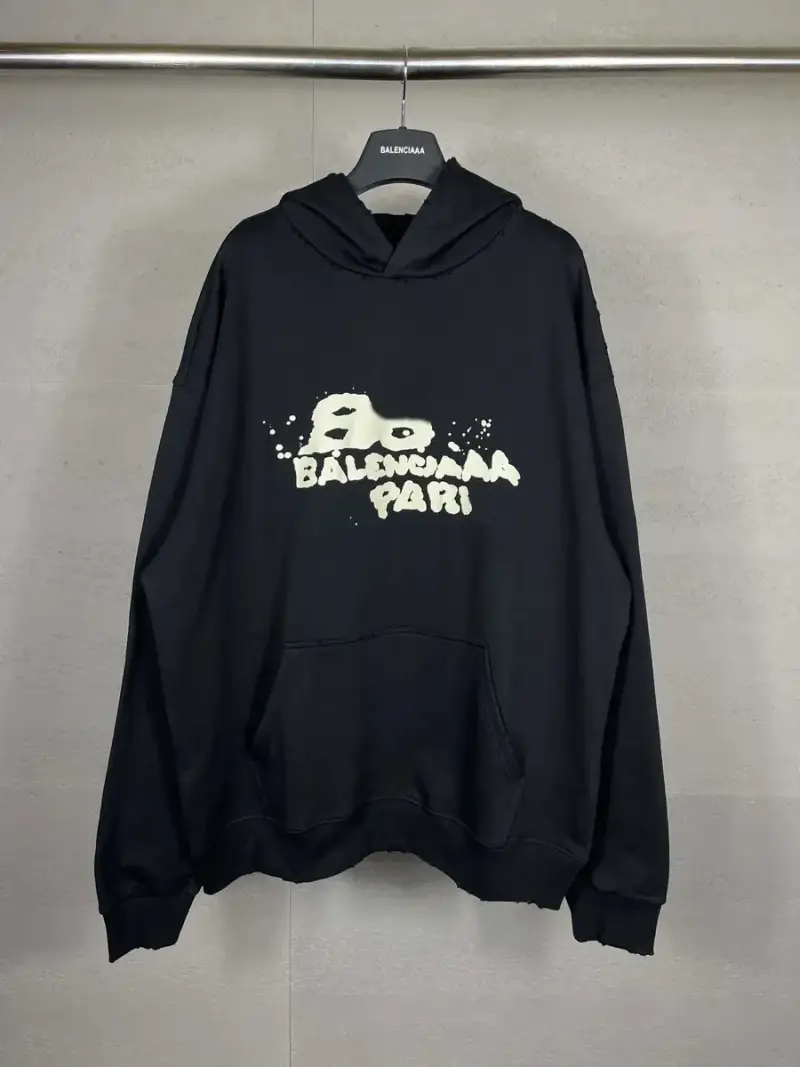 Balenciaga Paris Graffiti Hoodie — black colorway — USFans Spreadsheet photo