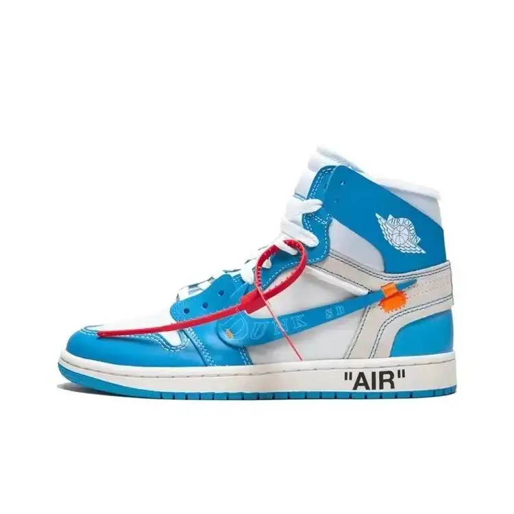 Jordan 1 Chicago — Aj1 OW Co branded North Carolina Blue colorway — USFans Spreadsheet photo