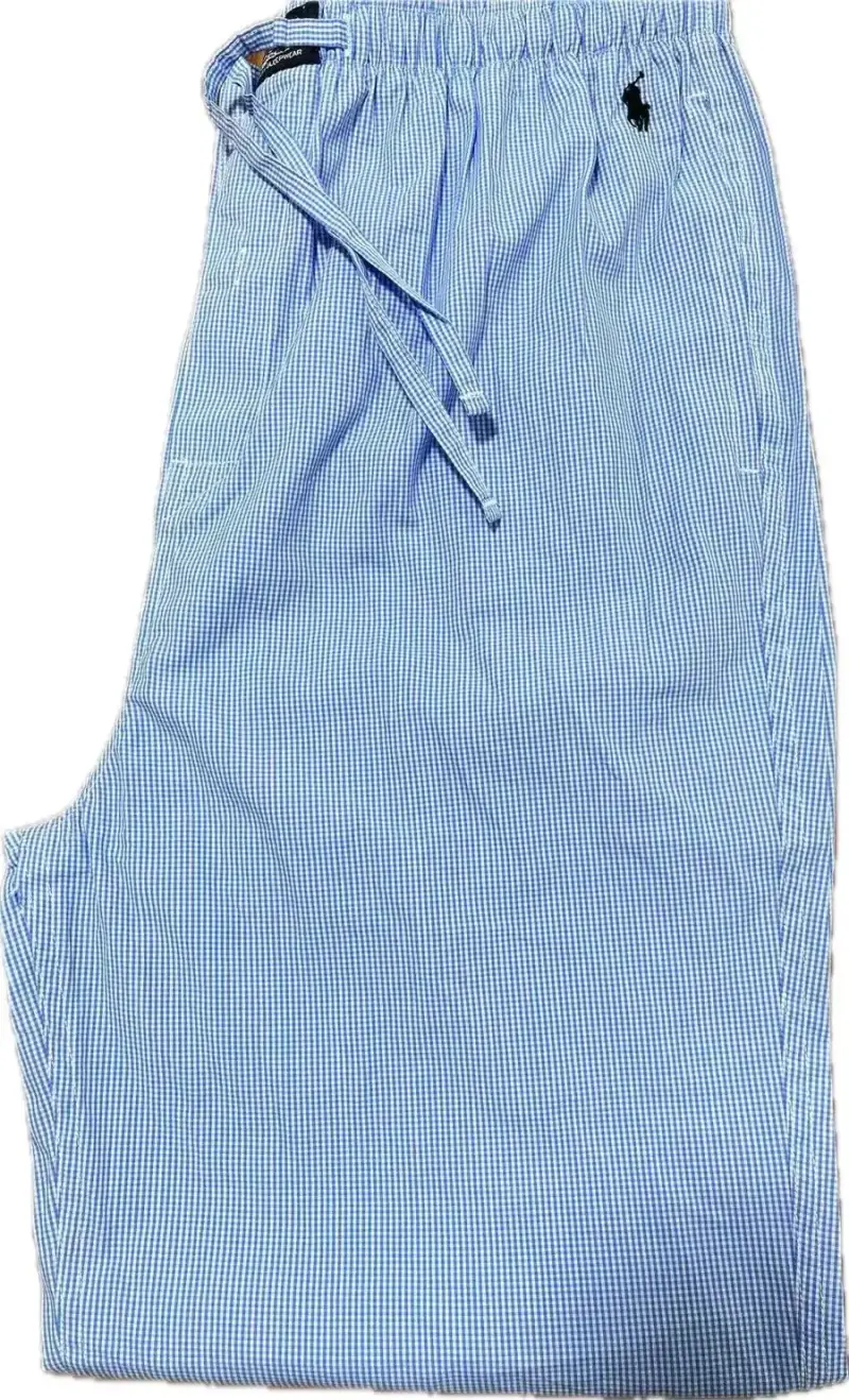 Ralph Lauren Night Pants Navy — Small blue-lattice embroidered horse colorway — USFans Spreadsheet photo