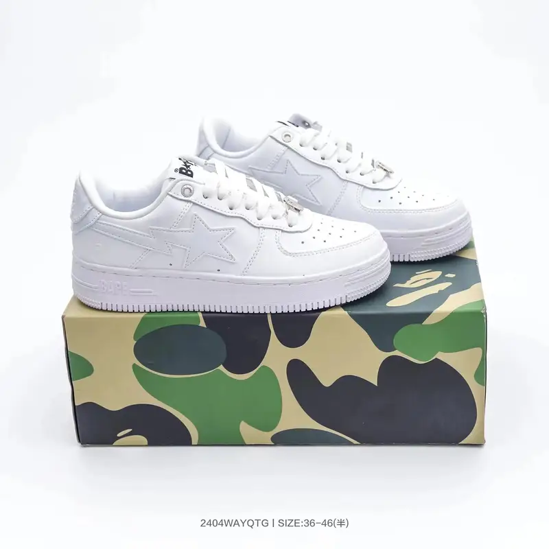 Bapesta Sneakers — All white colorway — Kakobuy Spreadsheet photo