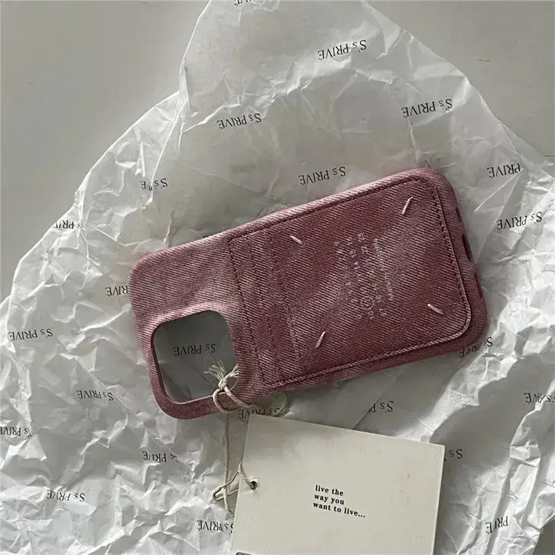 Maison Margiela Phone Case — Calendar Hand-Stitched Thread Card Holder-Sand Pink colorway — USFans Spreadsheet photo