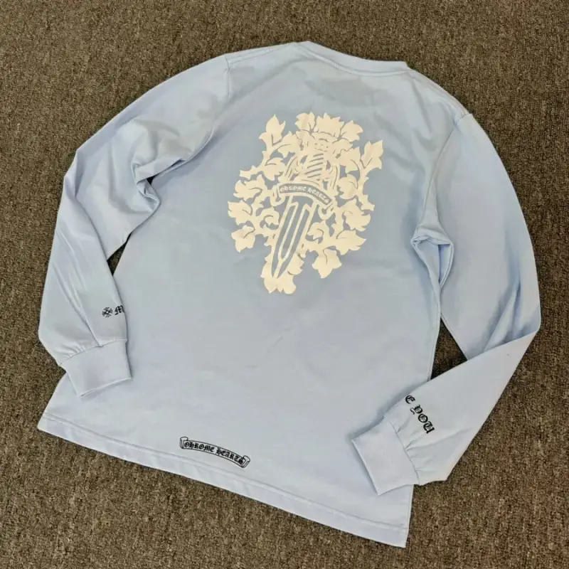 Chrome Hearts Blue Longsleeve Sweater — sky blue colorway — USFans Spreadsheet photo