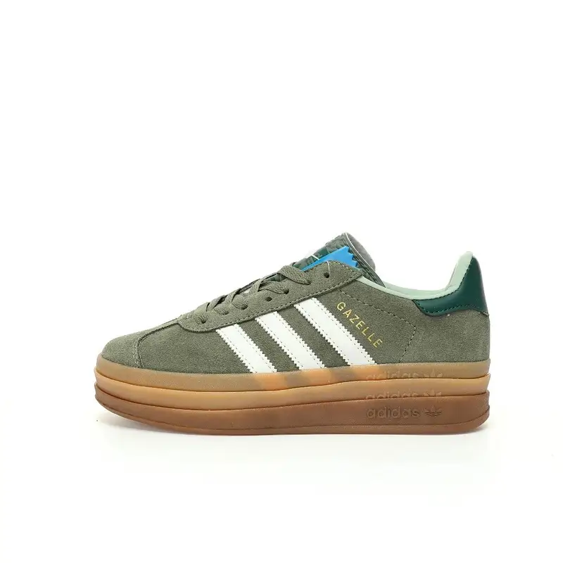 Adidas Originals Gazelle Bold — turquoise hay green white raw rubber bot colorway — Kakobuy Spreadsheet photo