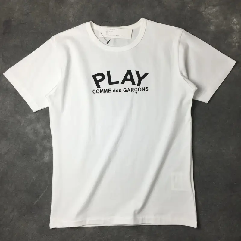 CDG T-Shirts — White with a black heart behind it colorway — USFans Spreadsheet photo