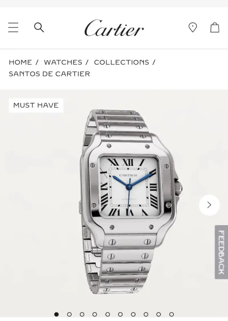 Cartier Santos Watch — SANTOS DENo Date colorway — USFans Spreadsheet photo