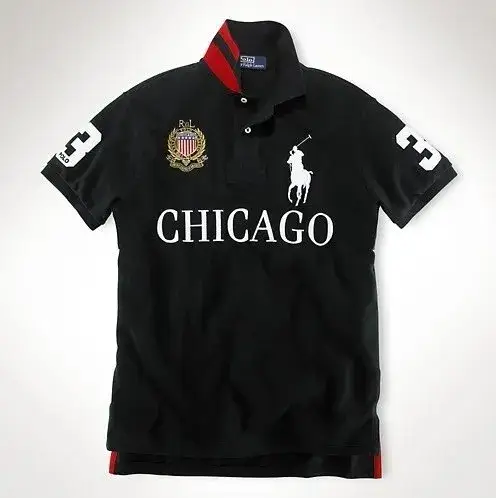 Polo Shirts (15+ styles) — Chicago Black colorway — USFans Spreadsheet photo