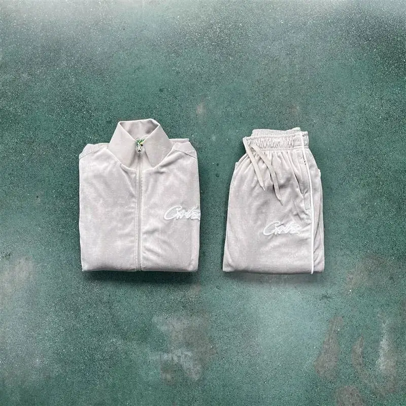 Corteiz Tracksuit Top — Gray velvet suit colorway — USFans Spreadsheet photo
