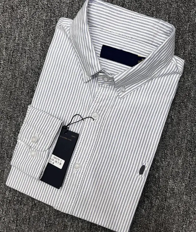 Ralph Lauren Shirts — H907 light blue striped with blue pony colorway — USFans Spreadsheet photo