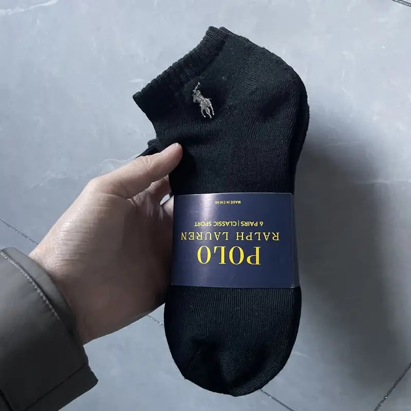 Ralph Lauren Socks Black — Black short tube colorway — USFans Spreadsheet photo