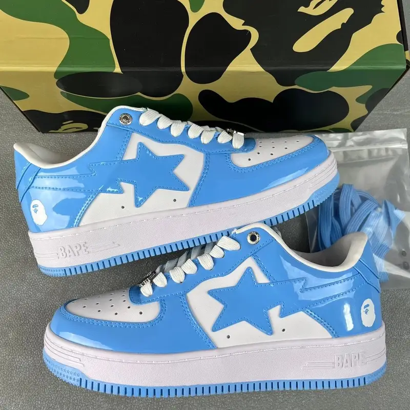 Bapesta Sneakers — Twisted White Blue colorway — Kakobuy Spreadsheet photo