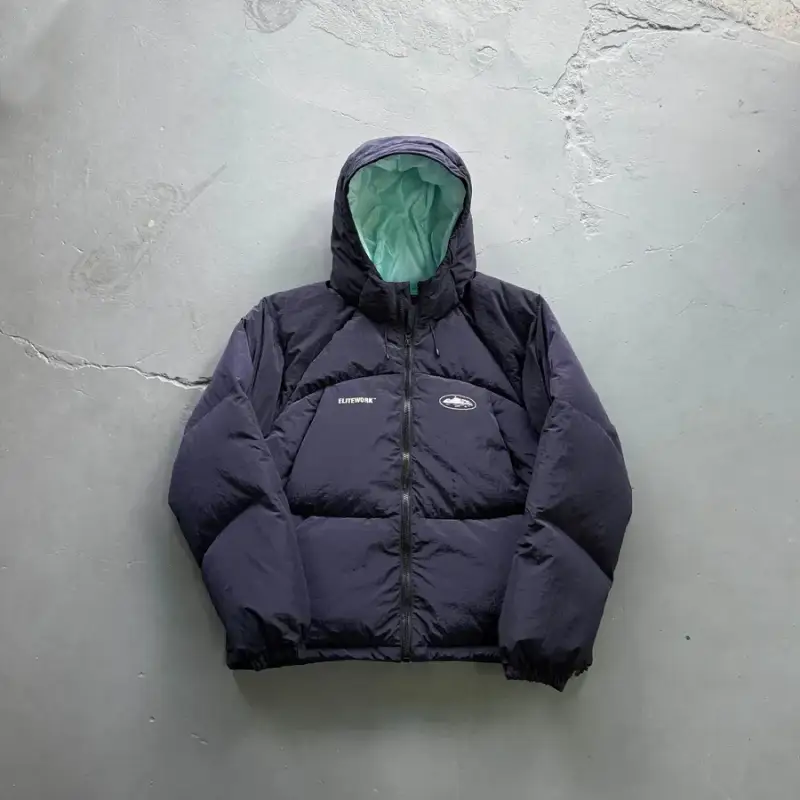 Corteiz Bolo V2 Jacket (Natural) — 9156 blue/Down jacket colorway — Kakobuy Spreadsheet photo