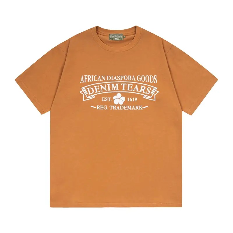 Denim Tears x Offset T-Shirt — Orange Letters colorway — USFans Spreadsheet photo