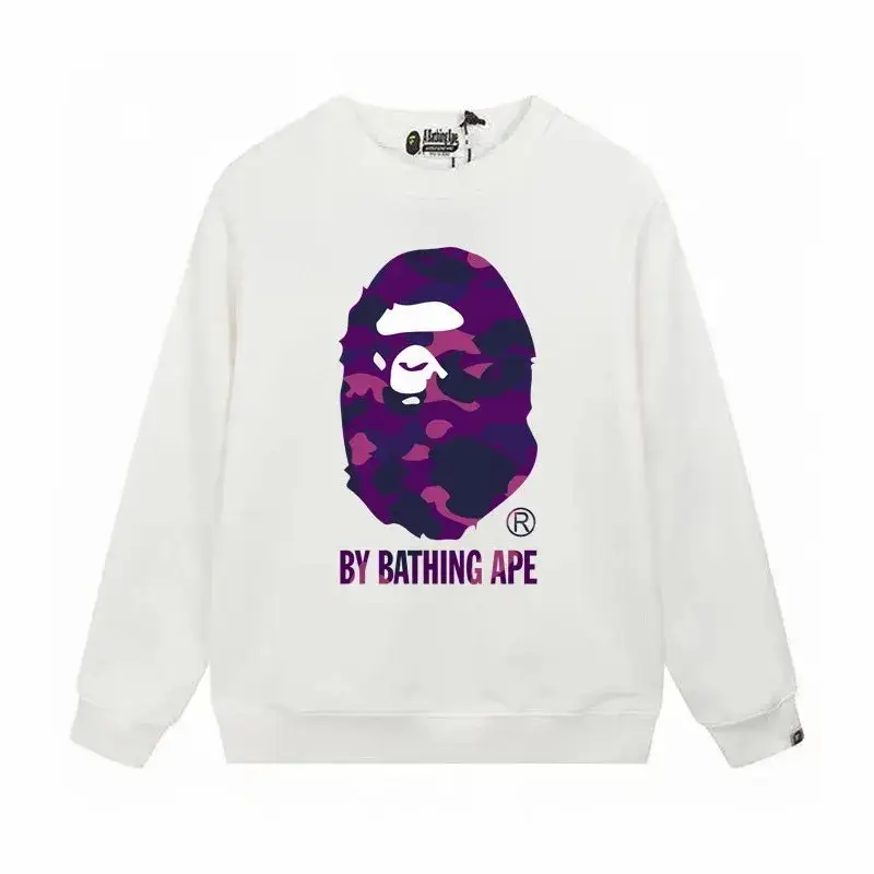 Bape Crewneck — W081 white purple colorway — USFans Spreadsheet photo