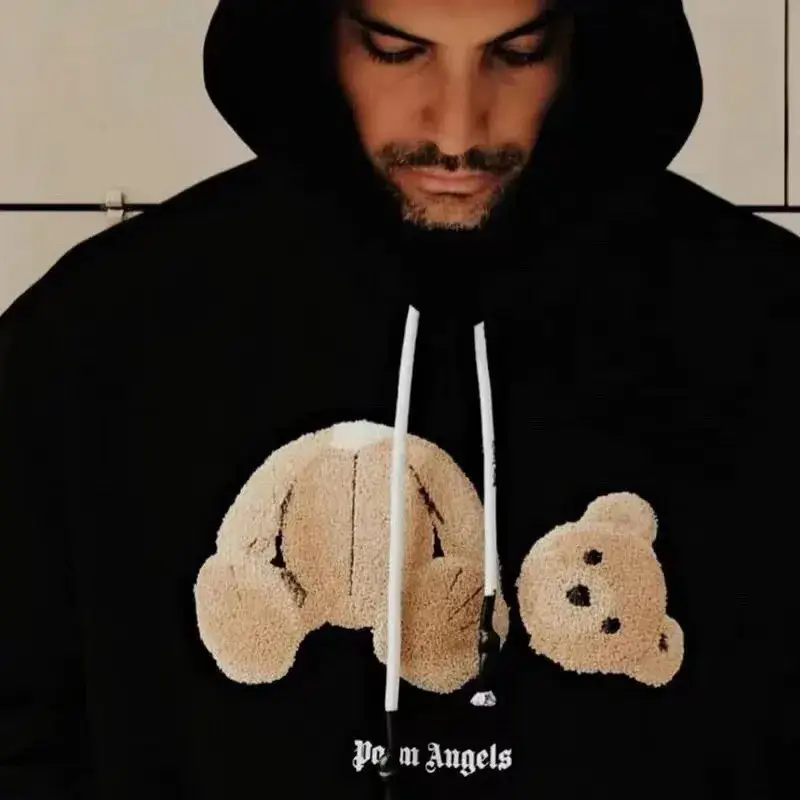 Palm Angels Hoodie — Black and brown correct terry colorway — USFans Spreadsheet photo