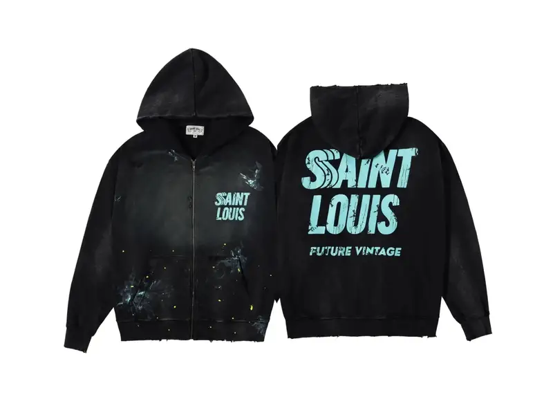 Saint Hoodie — ST645 wash water black zipper colorway — Kakobuy Spreadsheet photo