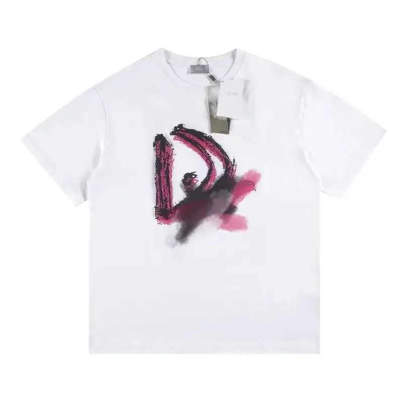 Christian Dior Atelier T-Shirt — white black spell purple colorway — USFans Spreadsheet photo