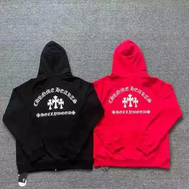 Chrome Hearts Zip Up Hoodies — 5019 red colorway — USFans Spreadsheet photo