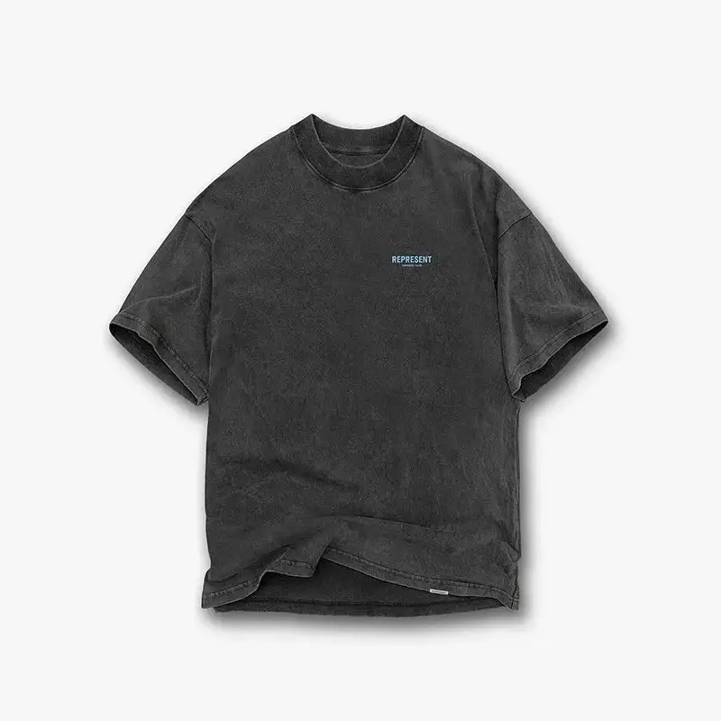 Represent Tee — Washed Black-Blue Label colorway — Kakobuy Spreadsheet photo