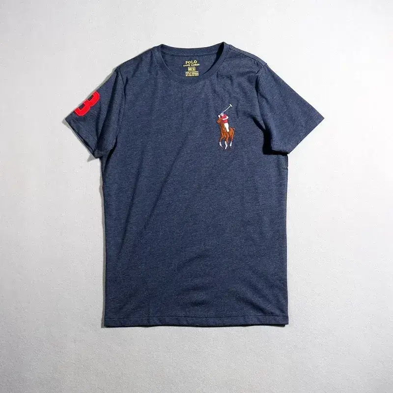 Polo Sport Round Neck T-Shirt — Colorful horse hemp blue colorway — USFans Spreadsheet photo