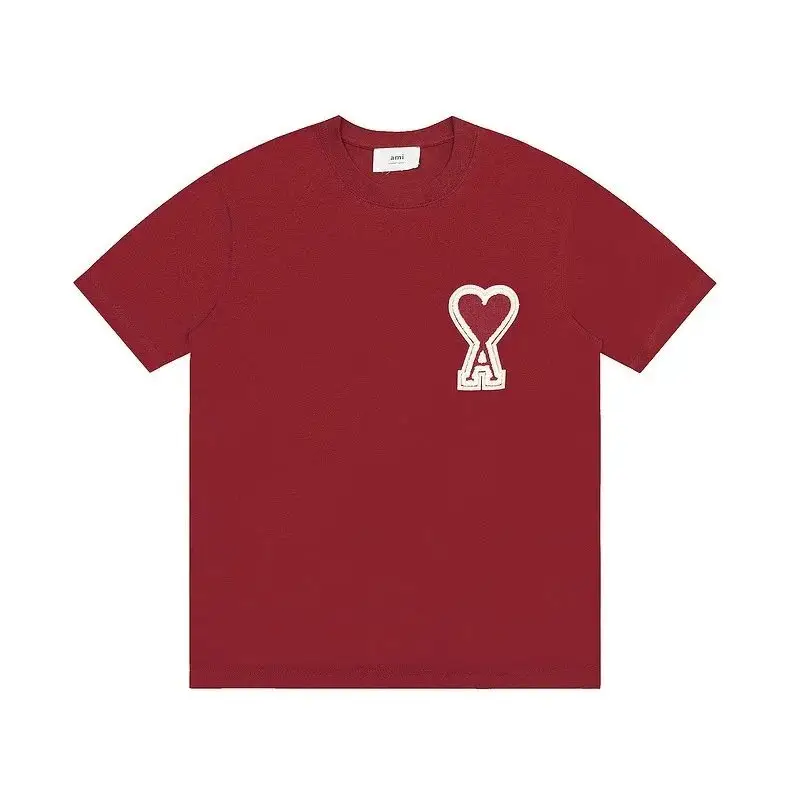 Ami Paris T-Shirts With Big Logo — claret colorway — USFans Spreadsheet photo