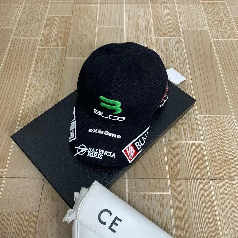 Balenciaga Cap — Multicolor embroidery black colorway — USFans Spreadsheet photo