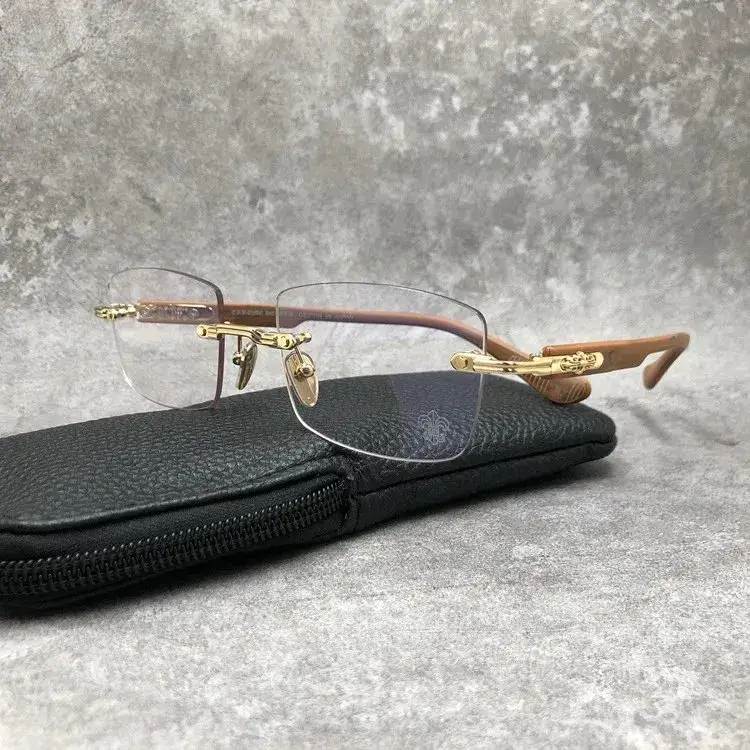 Chrome Hearts Sunglasses — Gold frame/wood grain legs colorway — USFans Spreadsheet photo