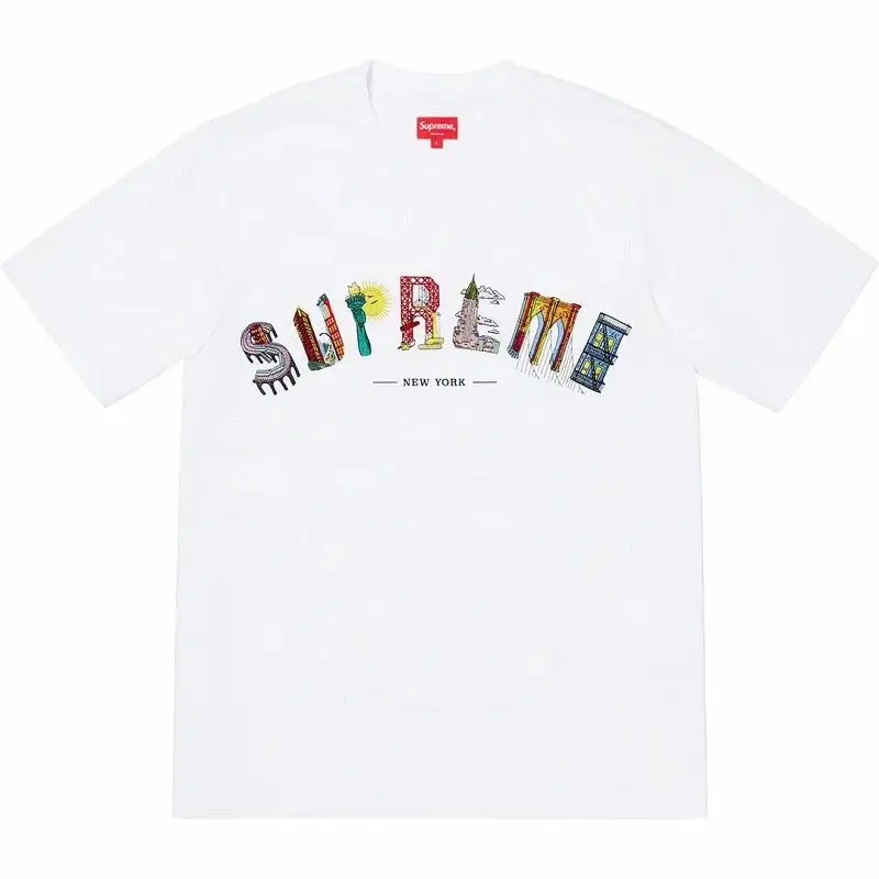 Supreme T-Shirts Cross-Logo — B104 Embroidery Letter White colorway — Kakobuy Spreadsheet photo