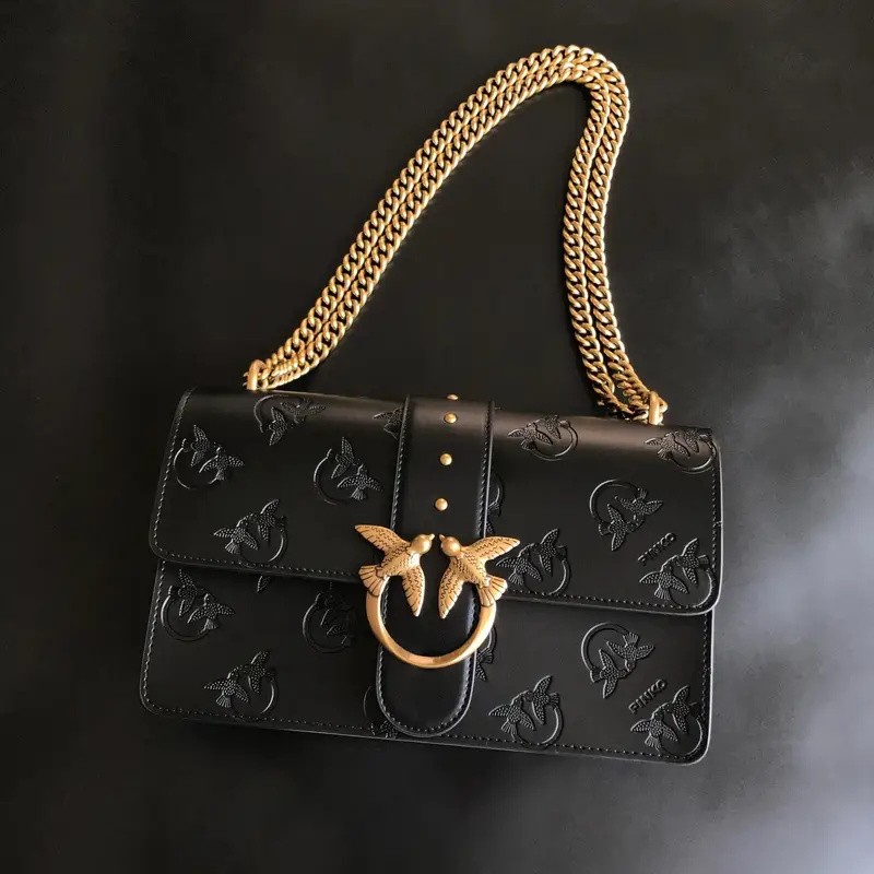 Pinko Bag — 22 High-Arch Bridge Embossed Black Large Size colorway — USFans Spreadsheet photo
