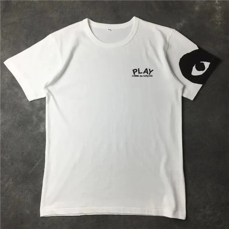 CDG T-Shirts — White sleeved black heart colorway — USFans Spreadsheet photo