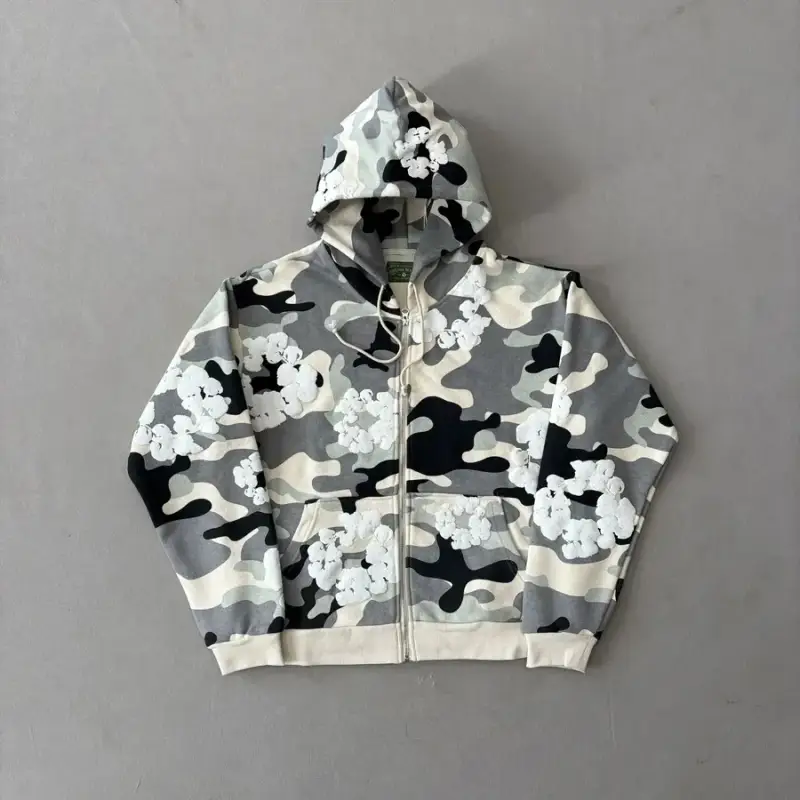 Denim Tears Hoodie — SNOW CAMO/white camouflage sweater colorway — USFans Spreadsheet photo