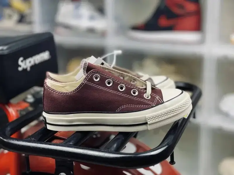 Converse Basic And CDG — Dark Red Low Gang colorway — Kakobuy Spreadsheet photo