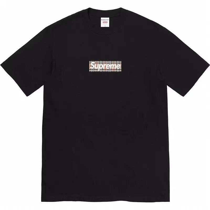 Supreme T-Shirts Cross-Logo — B308 Plaid Black colorway — Kakobuy Spreadsheet photo