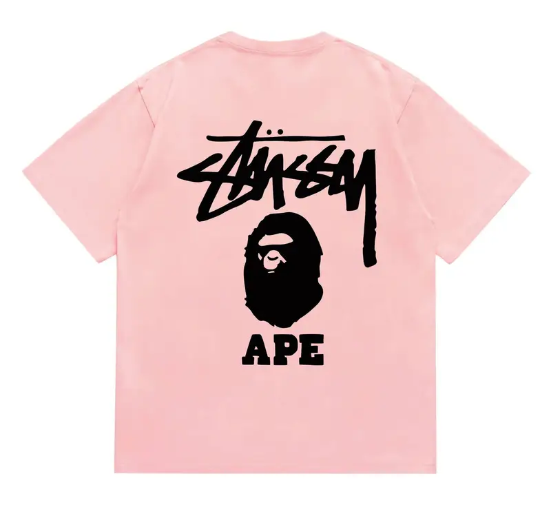 Bape x Stussy Tee — 202 Pink Black colorway — USFans Spreadsheet photo