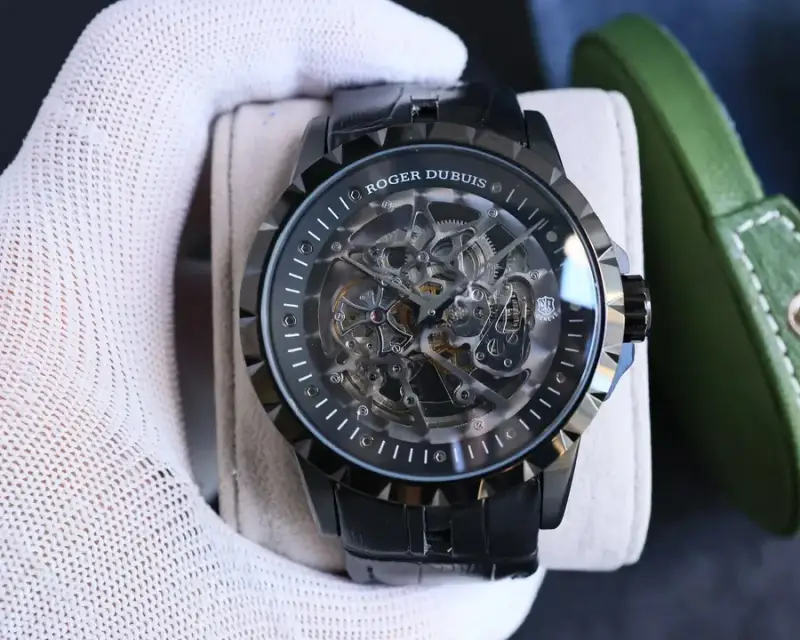 Roger Dubuis Skeleton Watch — Black Shell  Black Plate Black Leather colorway — USFans Spreadsheet photo