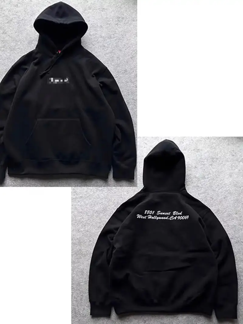 Supreme Hoodie — Black colorway — USFans Spreadsheet photo