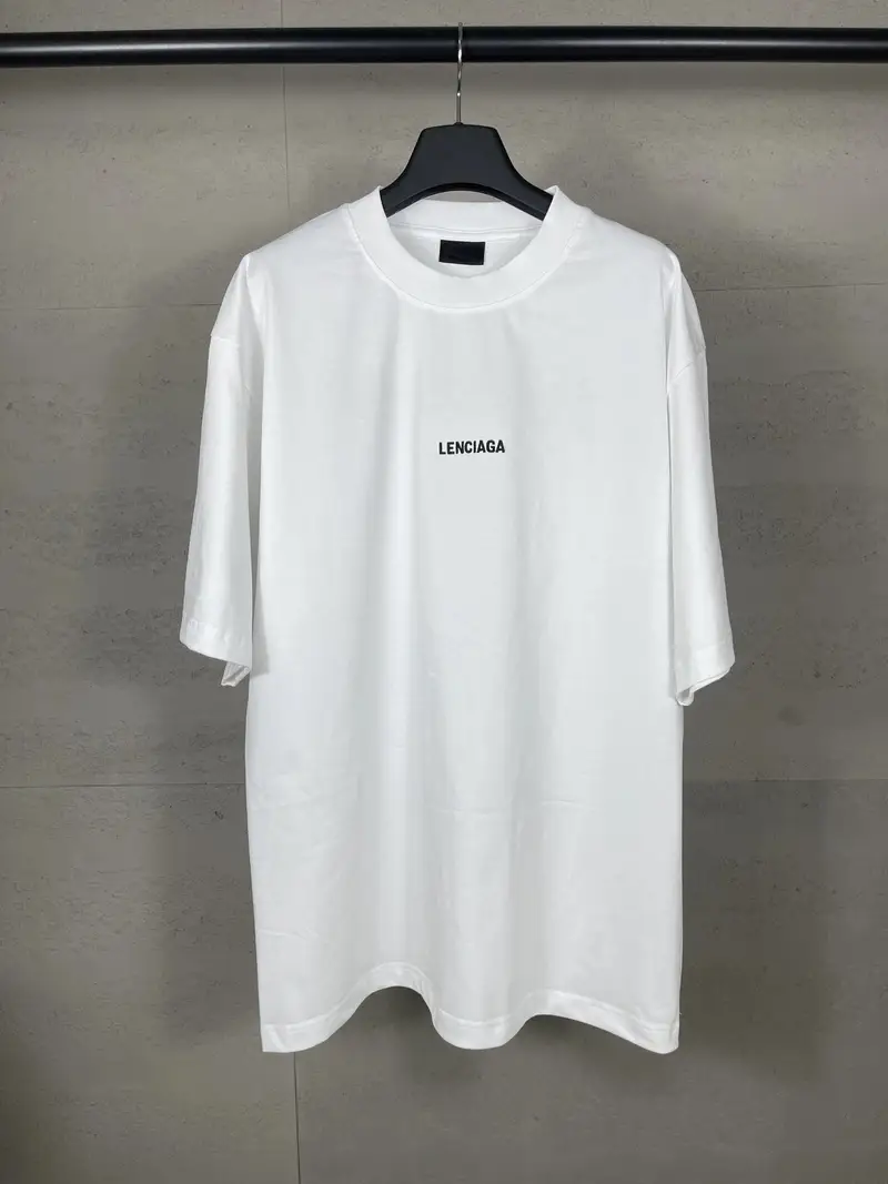 Balenciaga T-Shirt Small Logo Grey — White [Embroidery] colorway — USFans Spreadsheet photo