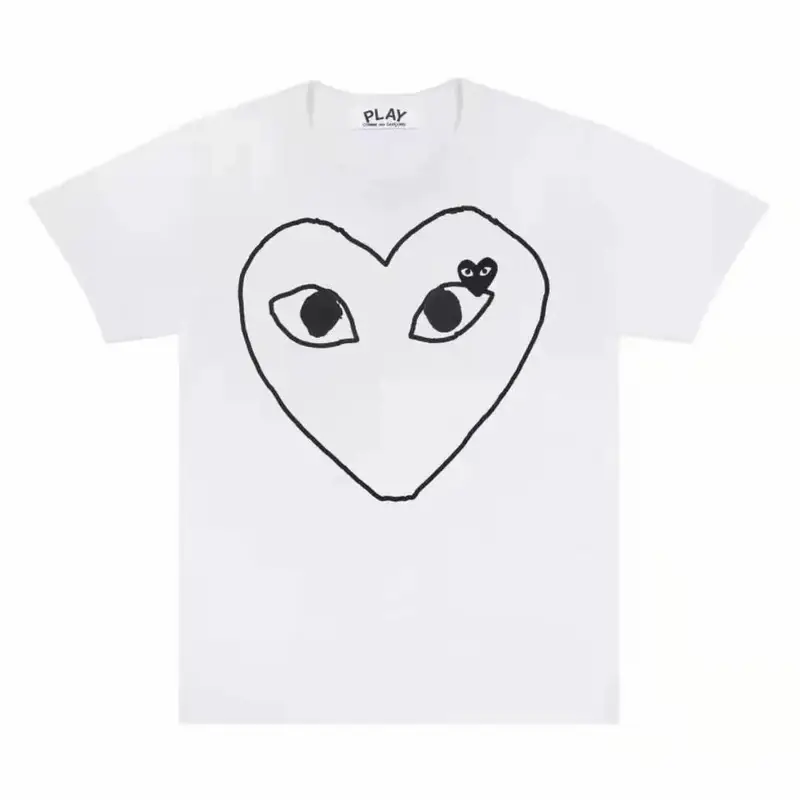 CDG T-Shirts — white black hollow colorway — USFans Spreadsheet photo