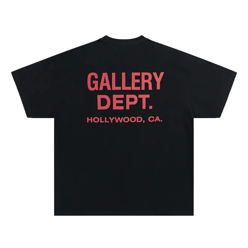 Gallery Dept TEES — Black red letter colorway — USFans Spreadsheet photo