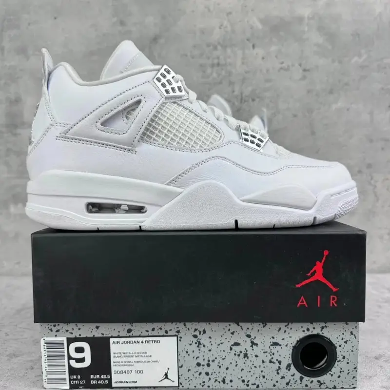 Jordan 4 Manila — Pure White Cat 308497-100 colorway — USFans Spreadsheet photo