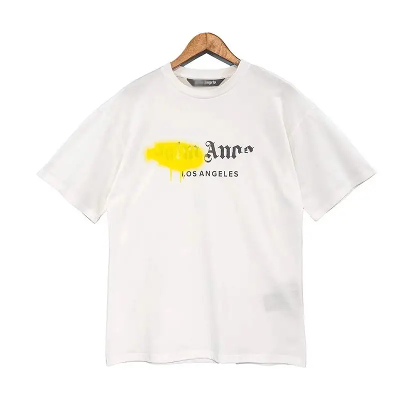 Palm Angels Spray Tee — White/Yellow colorway — USFans Spreadsheet photo