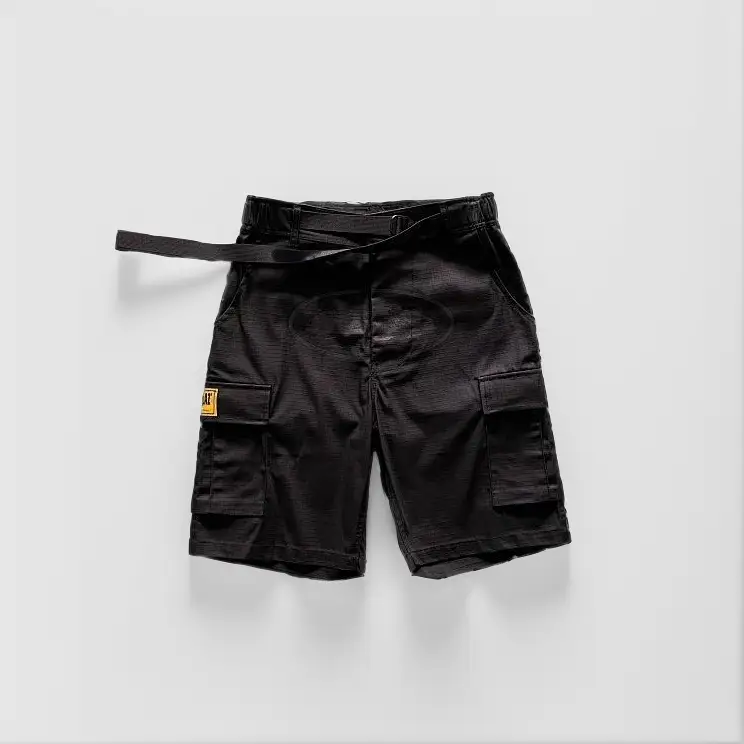 Corteiz Classic Cargo Triple Black Logo Shorts — triple black colorway — USFans Spreadsheet photo