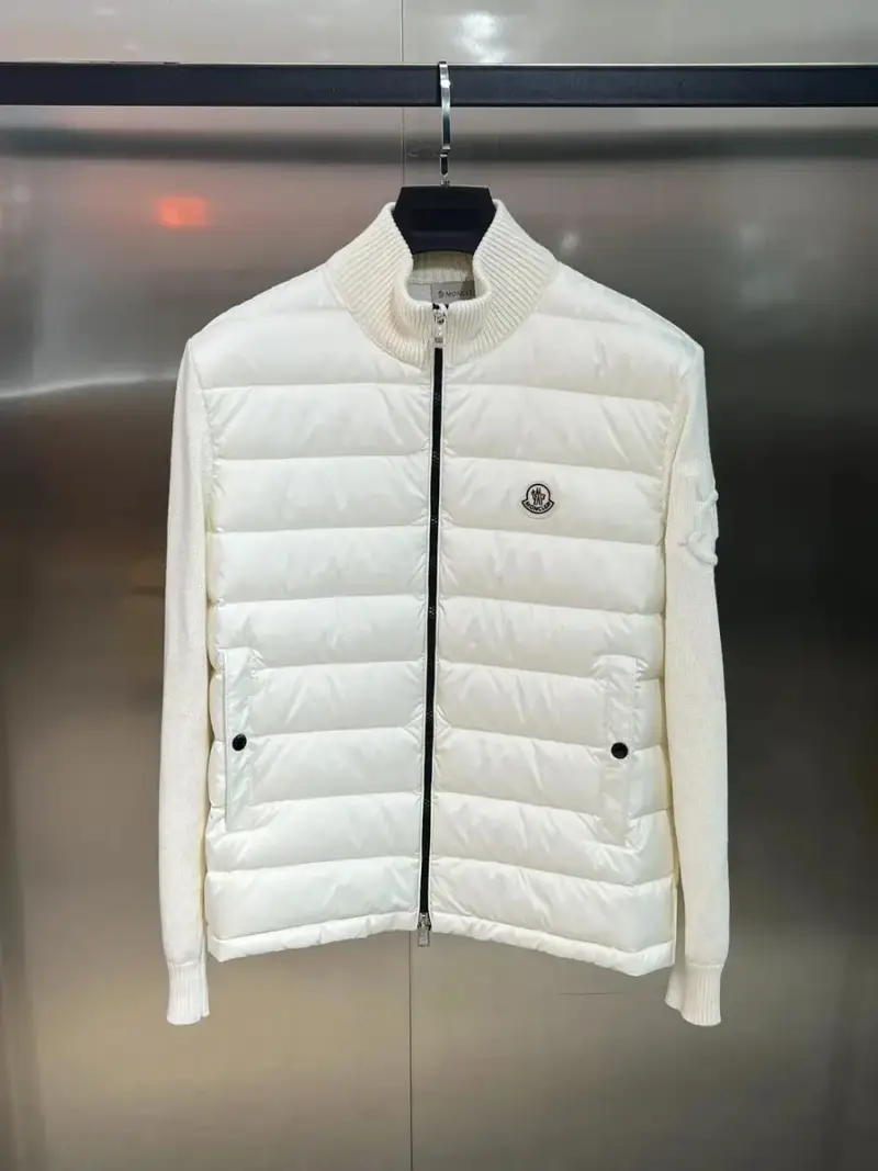 Moncler Tricot Hybrid Zip Cardigan — white colorway — USFans Spreadsheet photo