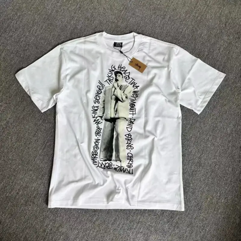 Stussy t-shirt — white colorway — USFans Spreadsheet photo