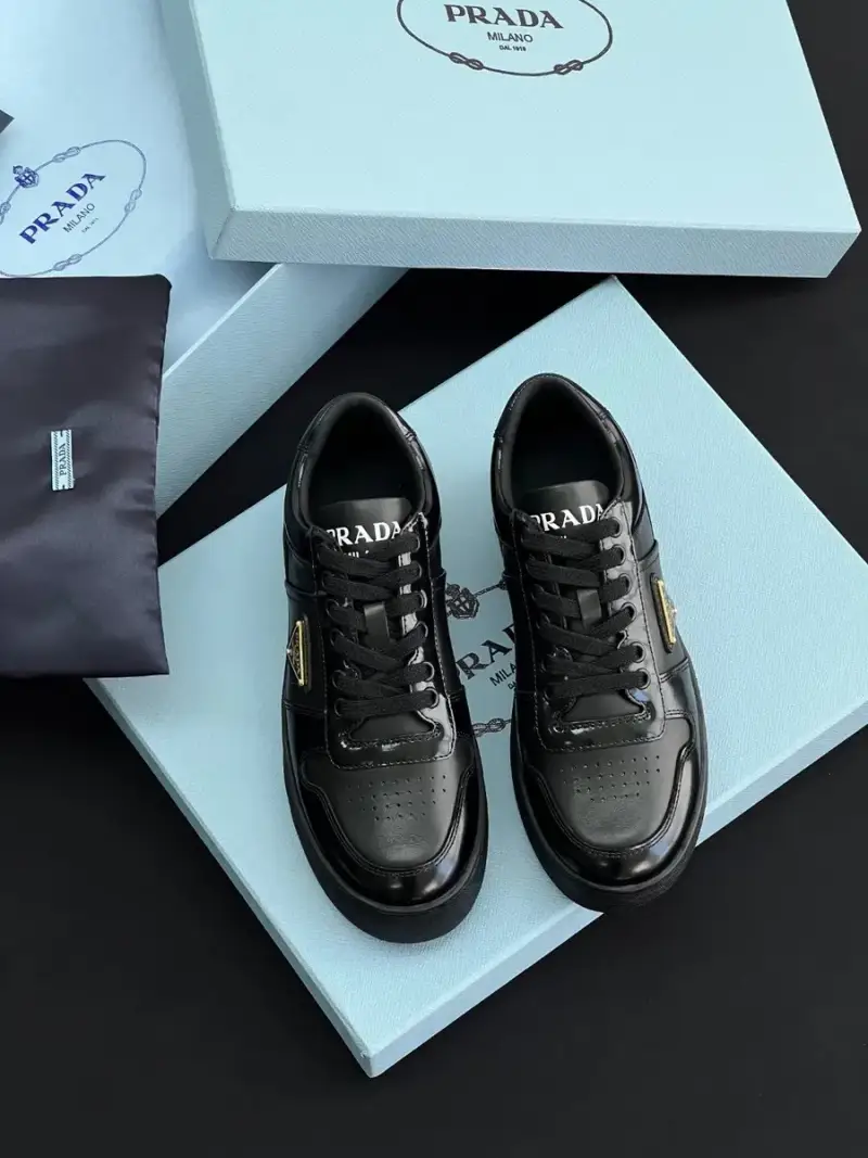 Prada Downtown Leather Shoes — black colorway — Kakobuy Spreadsheet photo